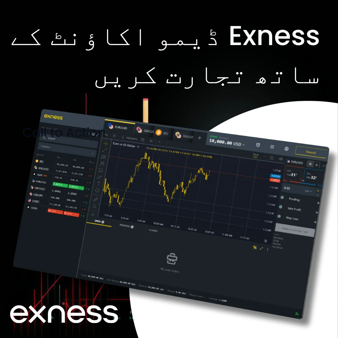 ورچوئل پیسے کے ساتھ Exness ڈیمو اکاؤنٹ